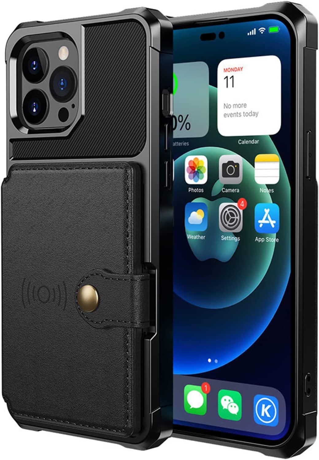 Étui iPhone 14 Pro Max avec porte-carte de crédit et protection antichoc - 7