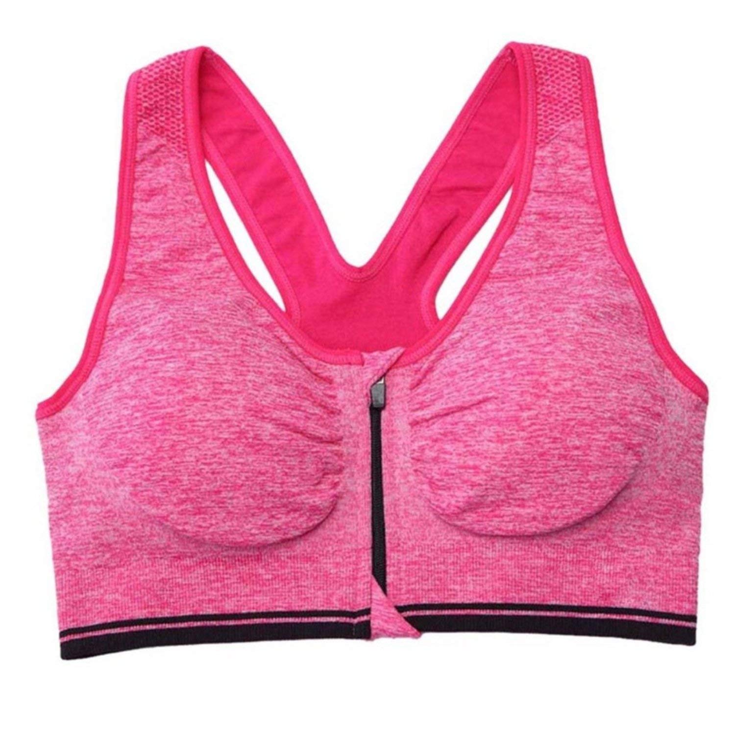 Fabme Women's Poly Cotton Sports Bra - Free Size - Front Open - Colour Option