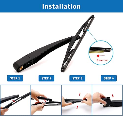 Miniatura 10 de WTI Juego de limpiaparabrisas trasero compatible con Ford Escape 2008-2012, compatible con Mazda Tribute 2008-2011, compatible con Mercury Mariner