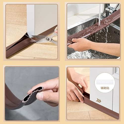 Miniatura 5 de Burlete para puerta de 37 pulgadas, tapón ajustable para debajo de la puerta, bloqueador de corrientes de aire debajo de la puerta, bloquea el
