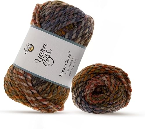 Miniatura 8 de Bee - Ovillo de hilo voluminoso para tejer y tejer, madeja de hilo suave, 76 yardas de 80% acrílico y 20% lana de superlavado, accesorios para