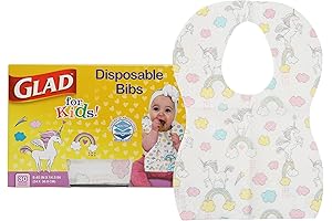 Glad for Unicorns Paper Bibs: Disposable Dining Essential for Mess-Free Meals