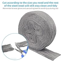Vista 3 de Rollo de lana de acero, Rollos de lana de acero inoxidable flexible Relleno de agujero intersticial, Tela de relleno de agujero de malla de alambre