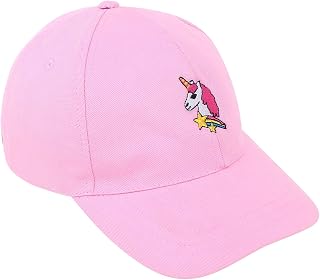 Zeki Boys & Girls Unicorn Cotton Bbaseball Cap (Pink) Price In India