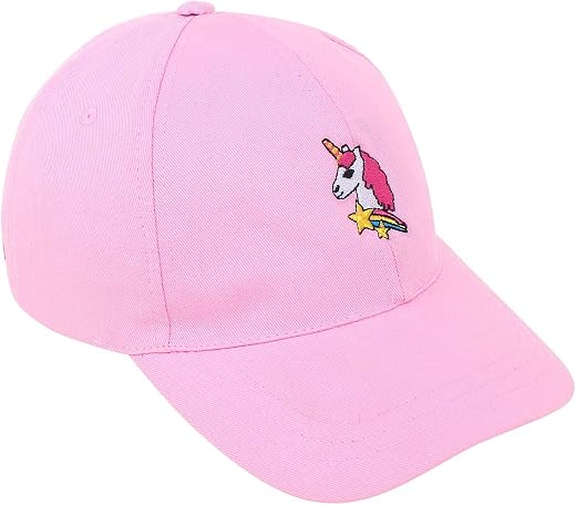 Zeki Boys &amp; Girls Unicorn Cotton Bbaseball Cap (Pink)