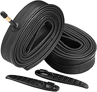 Vista 1 de Paquete de 2 tubos para bicicleta de 26 pulgadas 26x1.75 26x1.95 26x2.10 26x2.125 Tubo de bicicleta resistente con 2 palancas para neumáticos