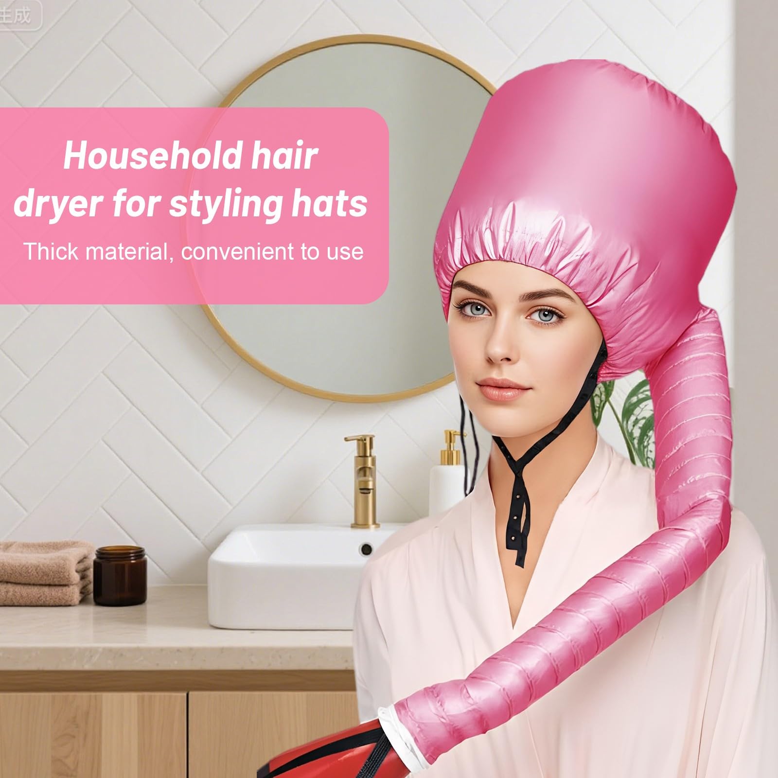 Gorro Secador de Pelo, Cordón Ajustable para Secar, Casco de Secado para Secador de Pelo, accesorio para secador, gorro de secado tipo casco, para Secar, Peinar, Rizar y Acondicionar Profundamente — view 2