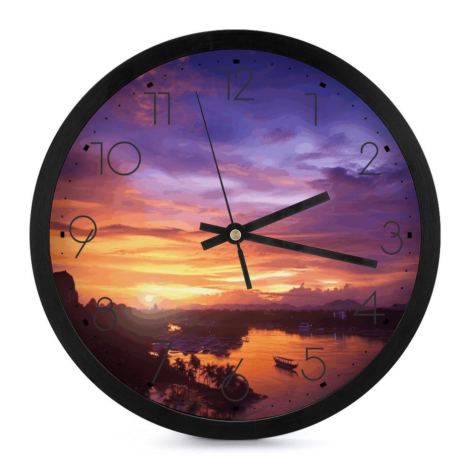 Horloge murale de 25,4 cm idéale pour décorer le salon et la cuisine