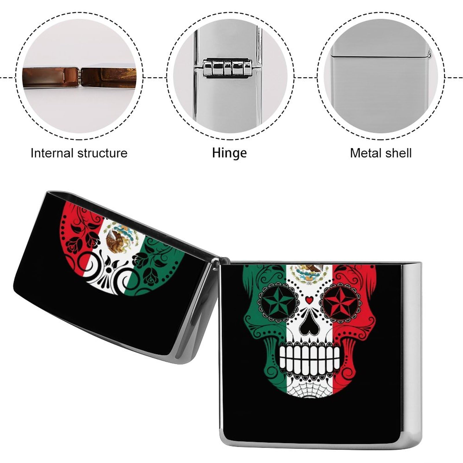 Amazon.co.jp: メキシコの頭蓋骨 ZIPPO兼用ケース ライターケース 