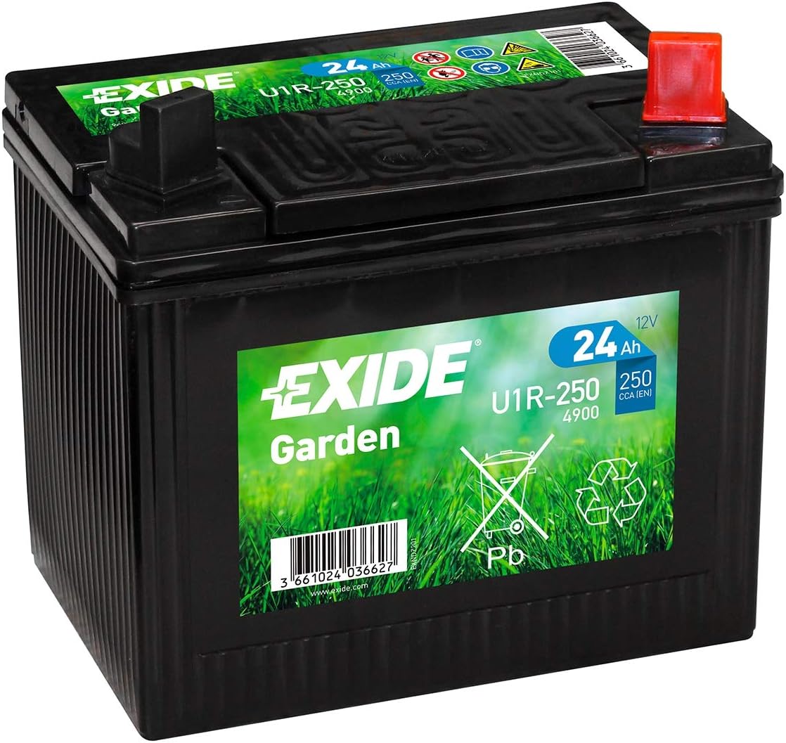 EXIDE U1R-250 (4900) 895 12V 24AH 250A Garden BATTERY for TRACTOR, Lawn MOWER - 2 Years Warranty