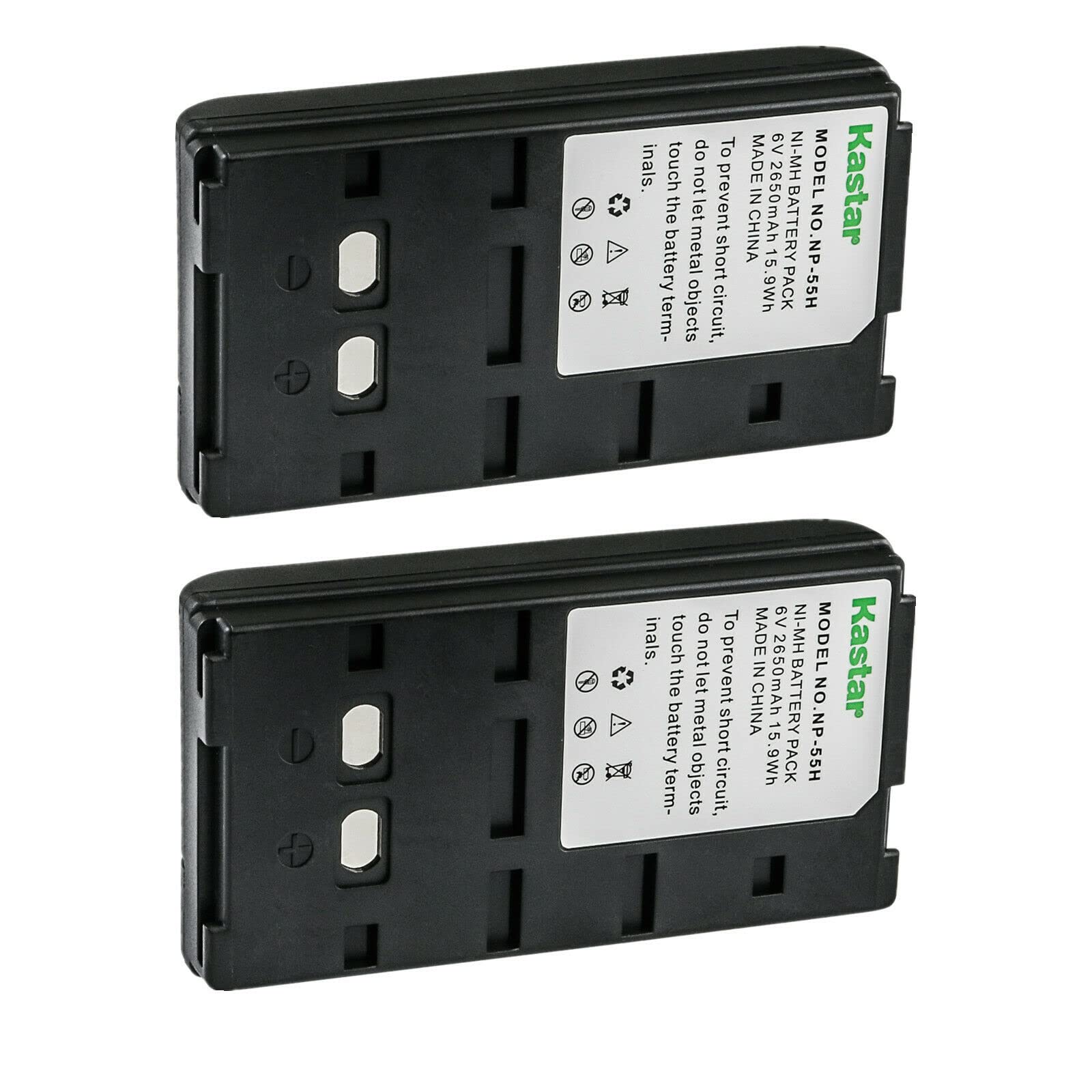 Kastar 2-Pack NP-55H 6.0V 2650mAh Ni-MH Battery Replacement for Sony CCD-TRV212 CCD-TRV21E CCD-TRV22 CCD-TRV24E CCD-TRV29 CCD-TRV30 CCD-TRV30E CCD-TRV31 CCD-TRV312 CCD-TRV32 CCD-TRV33 CCD-TRV34