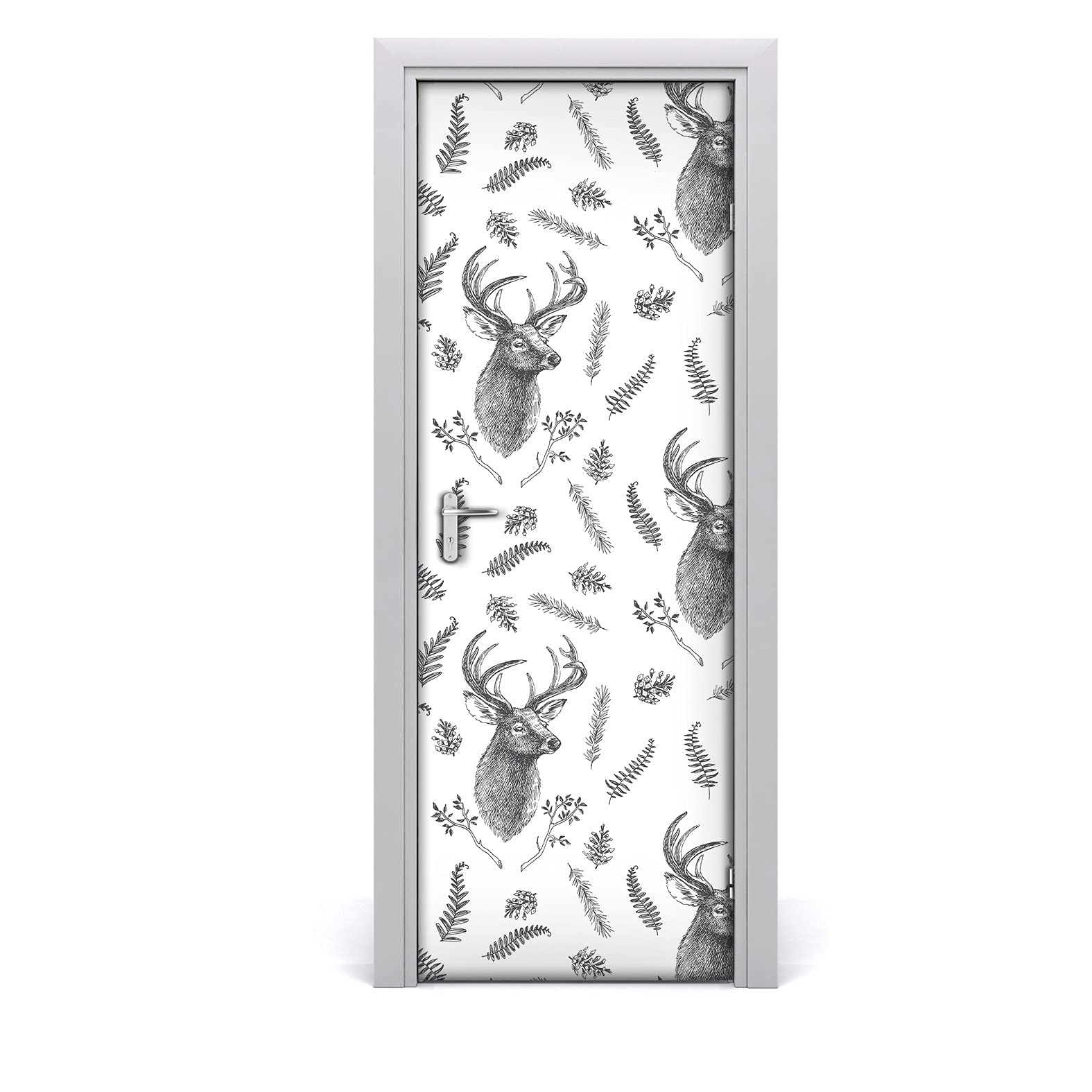 Papier peint sur la porte mural étiquette adhésive déco chambre
