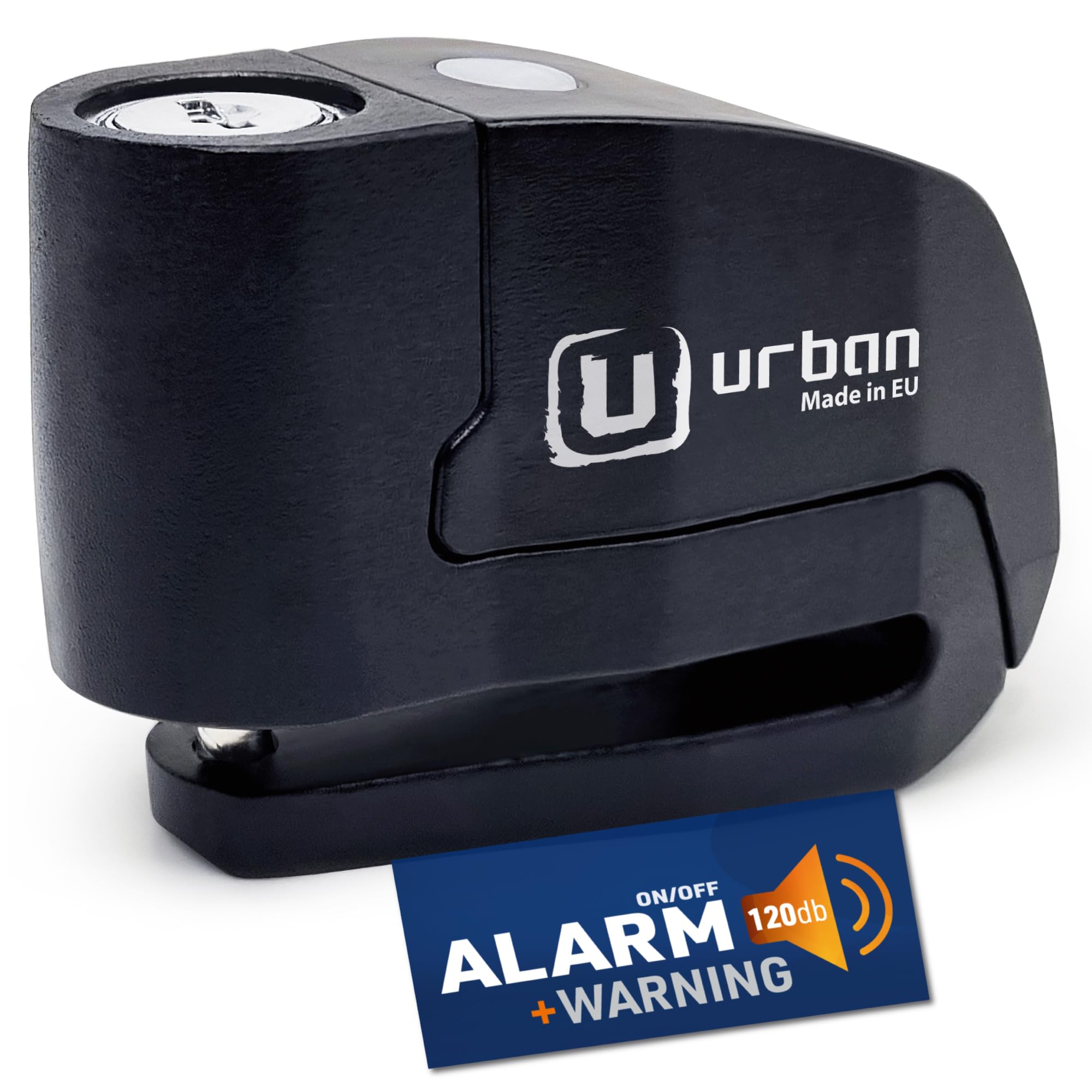 URBAN UR6B Hi-Tech Motorcycle Disc Lock with Smart Alarm | Best Value | 120dB, LED, Warning, A+ Sensitivity, Truly Waterproof, Long-Life CR2 Battery, Carried Locked, Bike Anti Theft Wheel Brake Locks