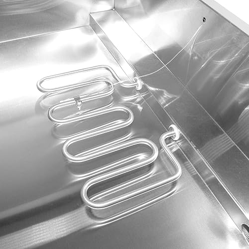 Miniatura 6 de ALDKitchen Bain Marie - Calentador de vapor eléctrico para bufé, acero inoxidable, 110 V (4 tanques)