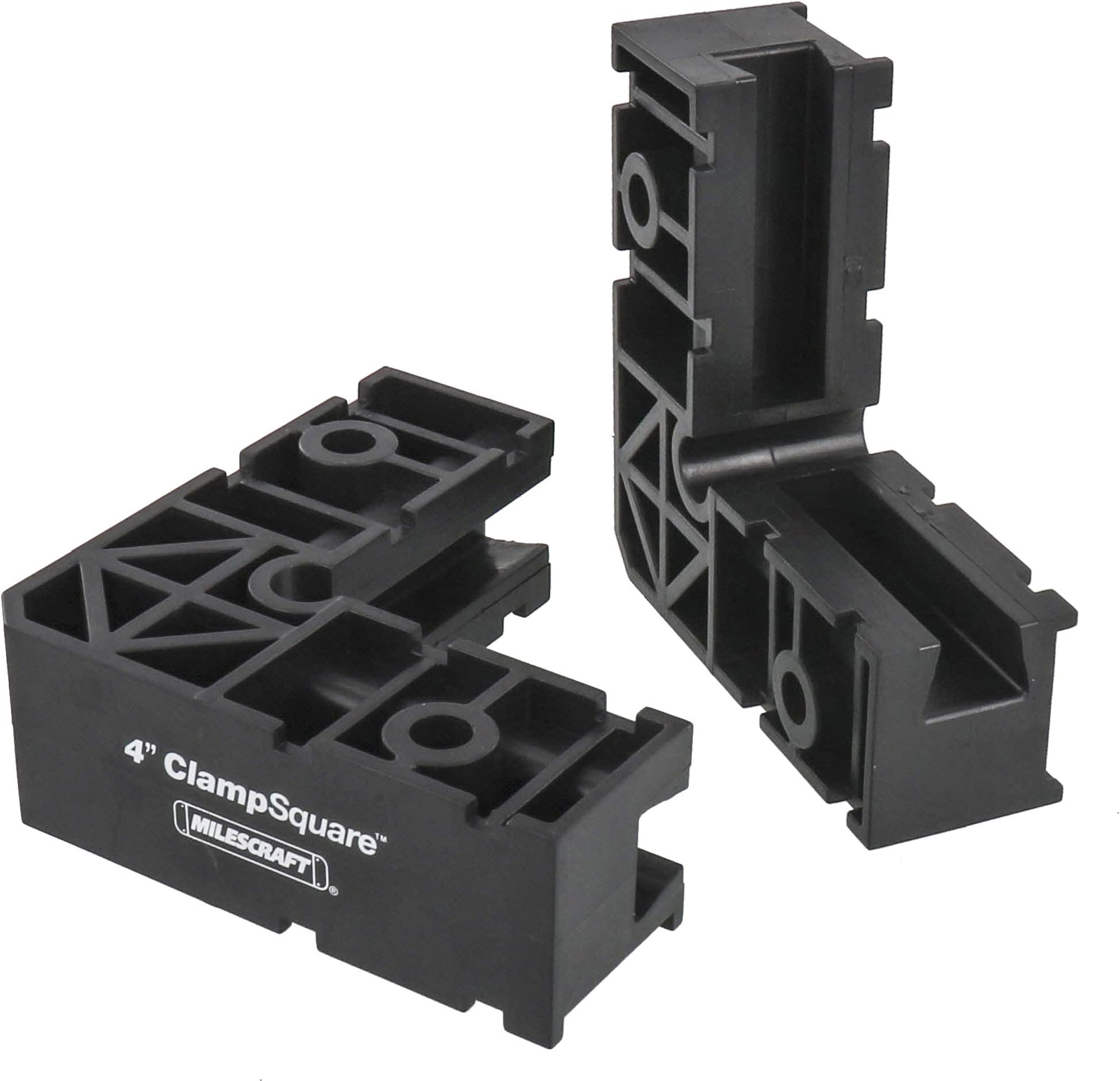 Milescraft 4010 4" ClampSquares - 90 Degree Corner Clamp, Positioning/Assembly Squares for Small Projects Jewelry Boxes, Boxes, Etc, Black