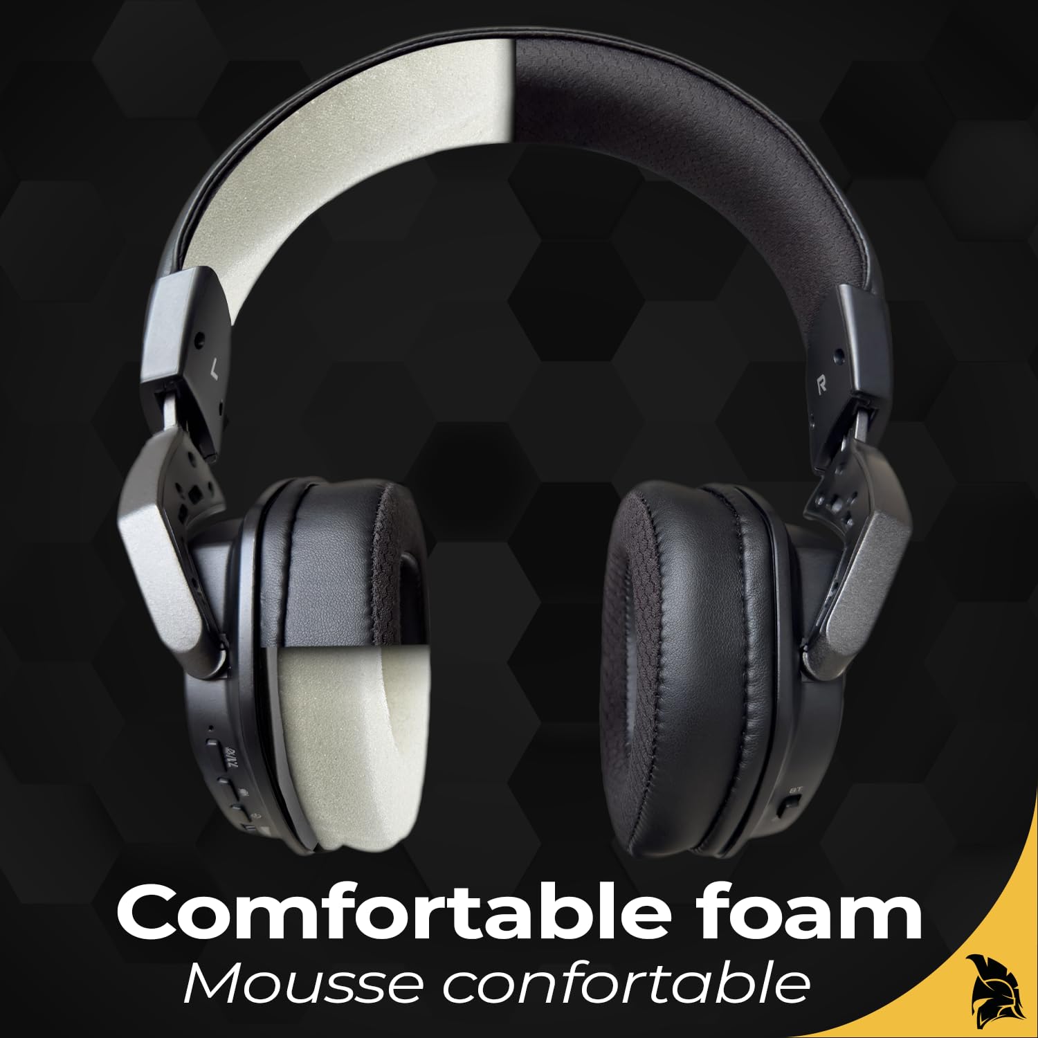 EMPIRE GAMING - Nowy 2025 - EH20 Przewodowy bezprzewodowy zestaw słuchawkowy WiFi 2.4 GHz z odłączanym mikrofonem - PC / PS5 / PS4 / Mac/Switch - dźwięk stereo przestrzenny 7.1