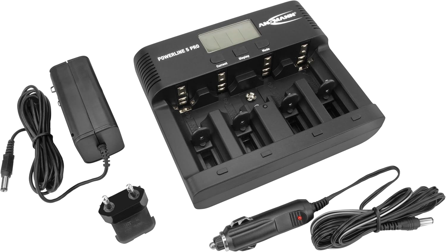 Аксессуарлары менен ANSMANN Powerline 5 Pro заряддагыч