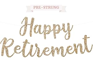 Pre-Strung Happy Retirement Banner - NO DIY Fiasco