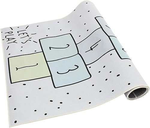 Toyvian Manta de damas digitales para interiores, alfombra antideslizante para bebé, sala de juegos, piso, tapete para gatear, tapete para niños,