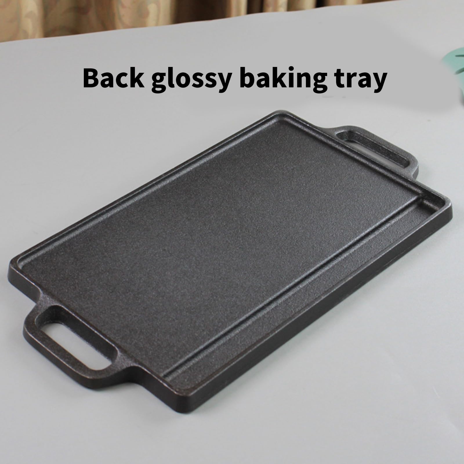 Griglia e piastra in ghisa con design liscio e strutturato padella reversibile per piano cottura forno grill in ghisa