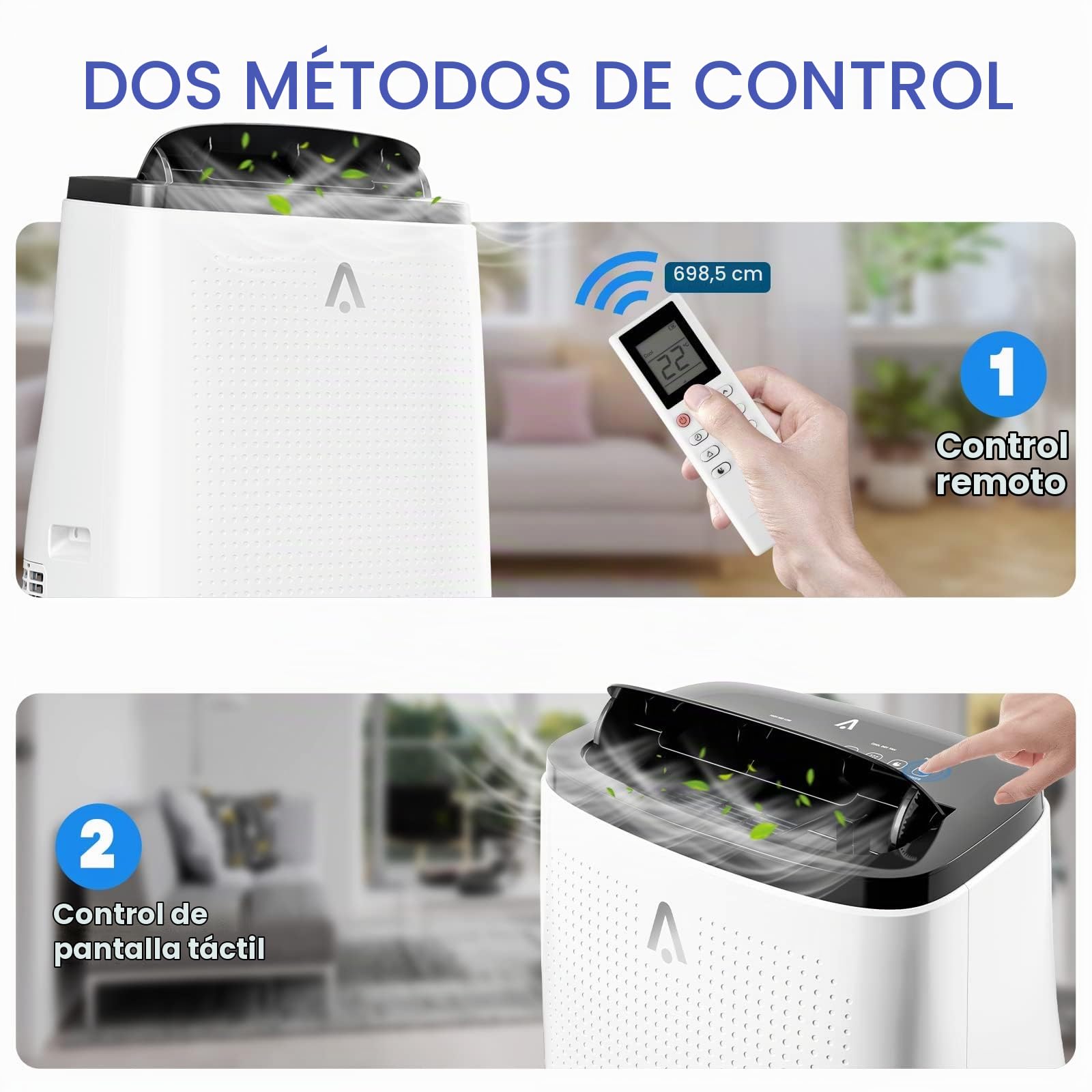Garvee 14000 BTU Portable Air Condit - Refrigeración, deshumidificación y ventilador 3 en 1 para habitaciones de hasta 750 metros cuadrados Ft | Modo de descanso silencioso | Temporizador