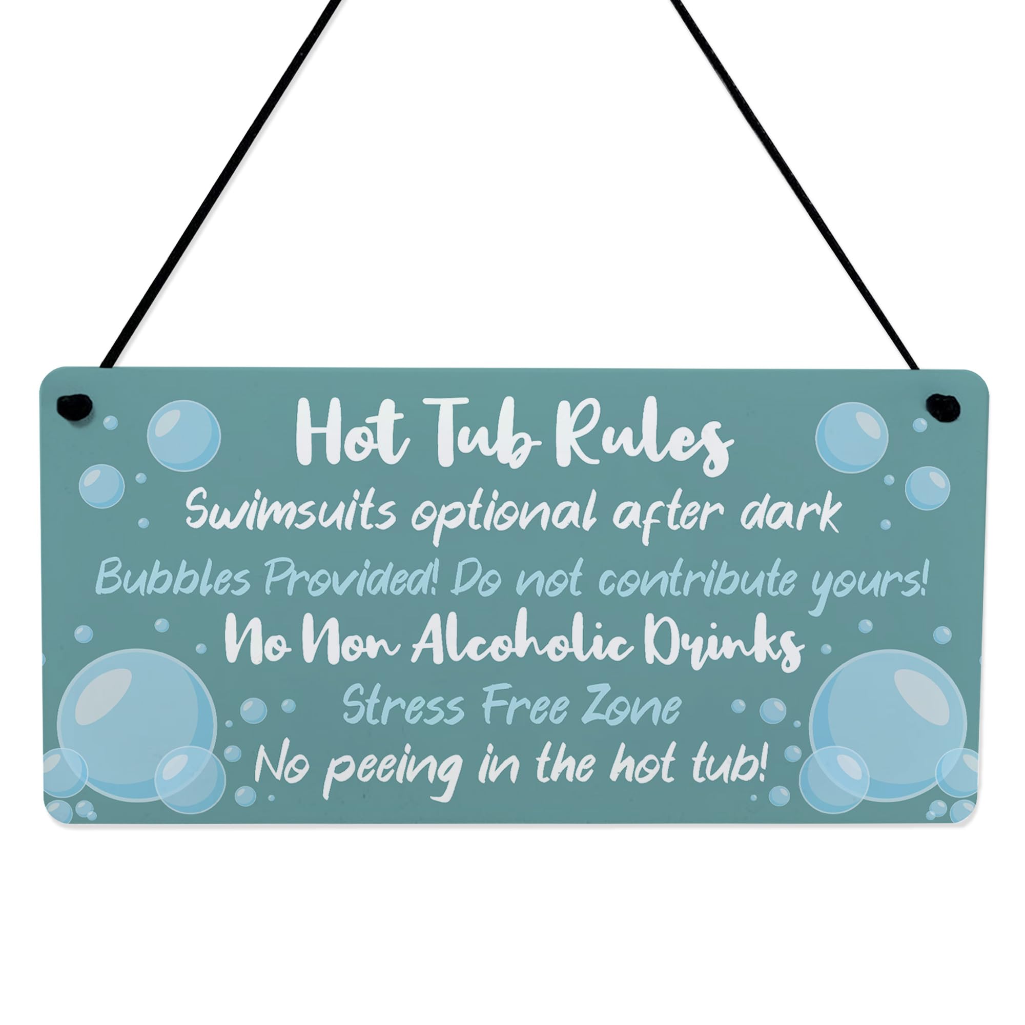 Red Ocean Funny Hot Tub Sign For Outside Hanging Shed Plaque Yard Summerhouse Shed Sign Home Decor Novelty Hot Tub Rules Gift For Him Her New Home Gift