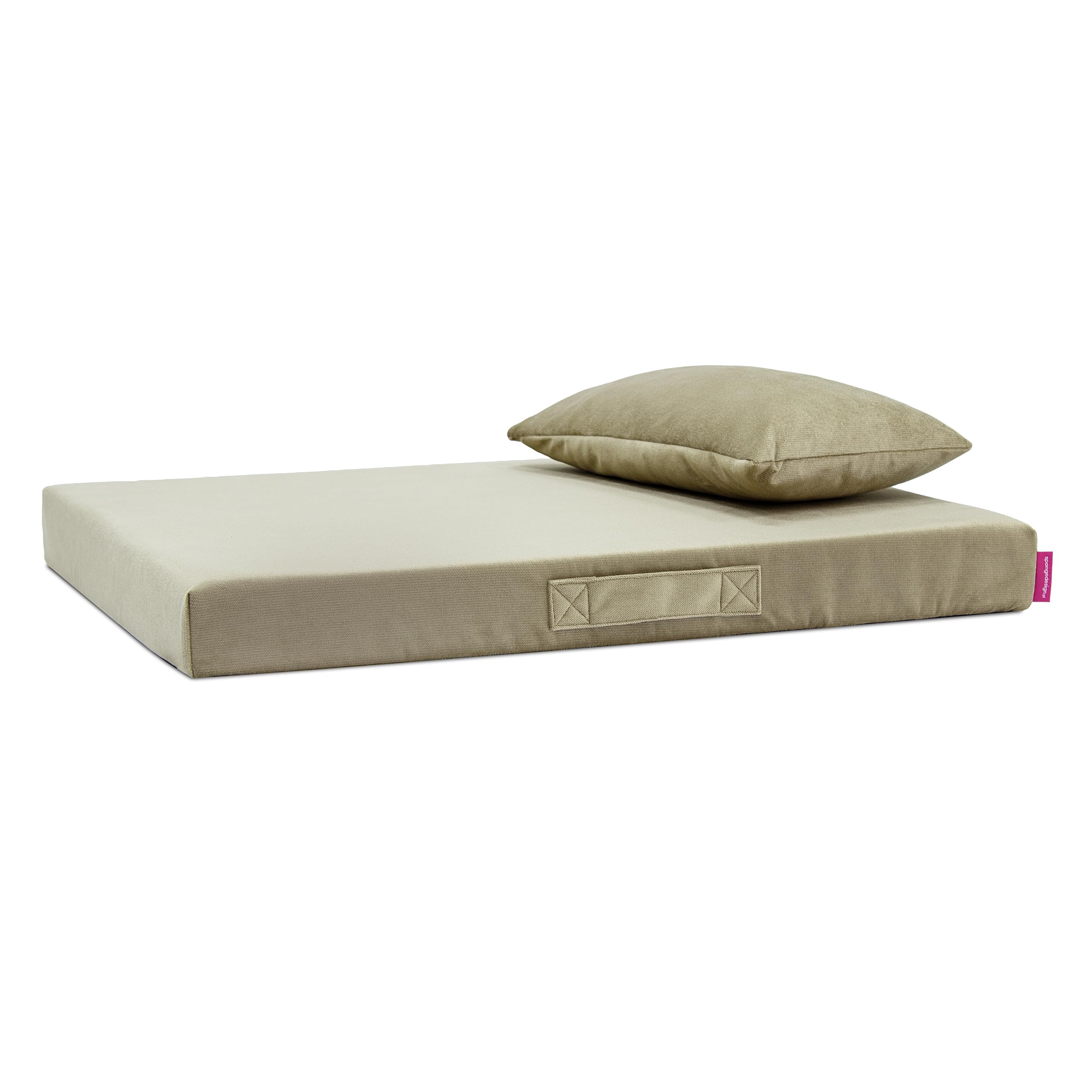 Badum – Cuccia per Cani Lavabile – Materasso – 80x60cm – Materassino Ergonomico con Memory Foam – Supporto per la Colonna Vertebrale – Cani di Taglia Media e Grande – Marrone