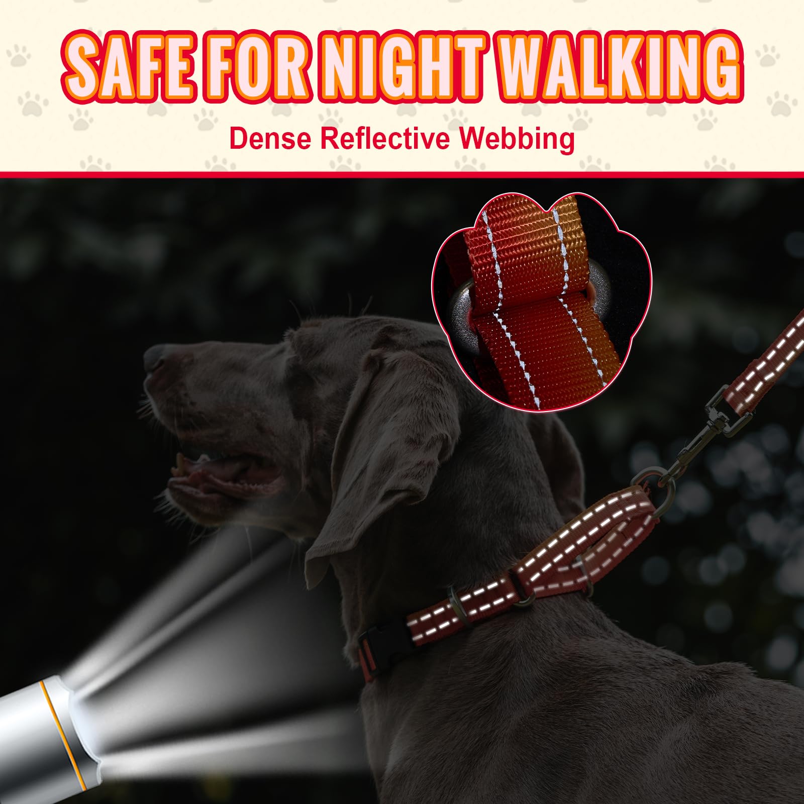 Obroża dla psa odblaskowa przeciw trakcji nylonowa pomarańczowa Arblina Martingala dla Whippets Greyhounds Saluki American Bully