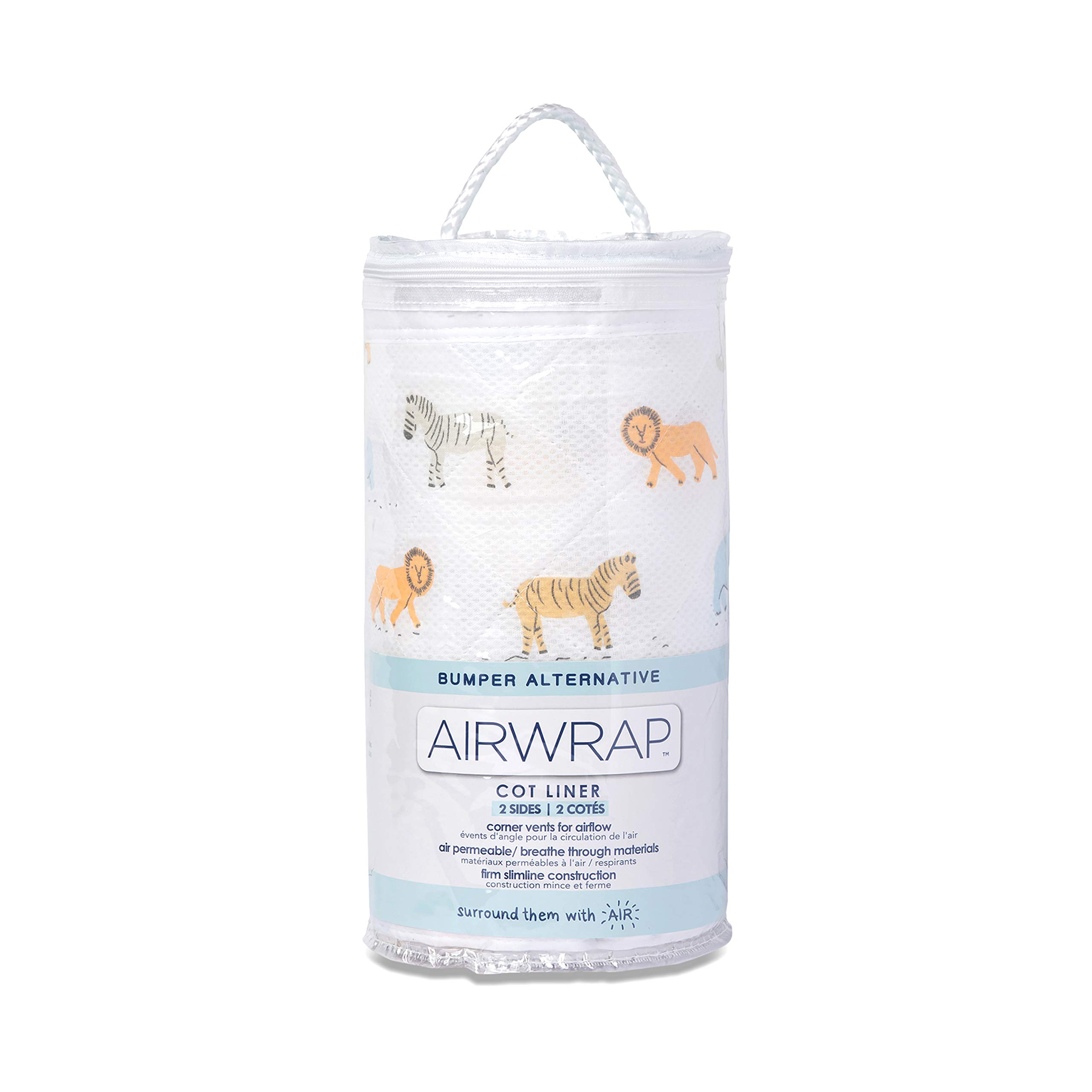 Airwrap2 Sided Breathable Muslin Cot Liner - Starry Night Grey