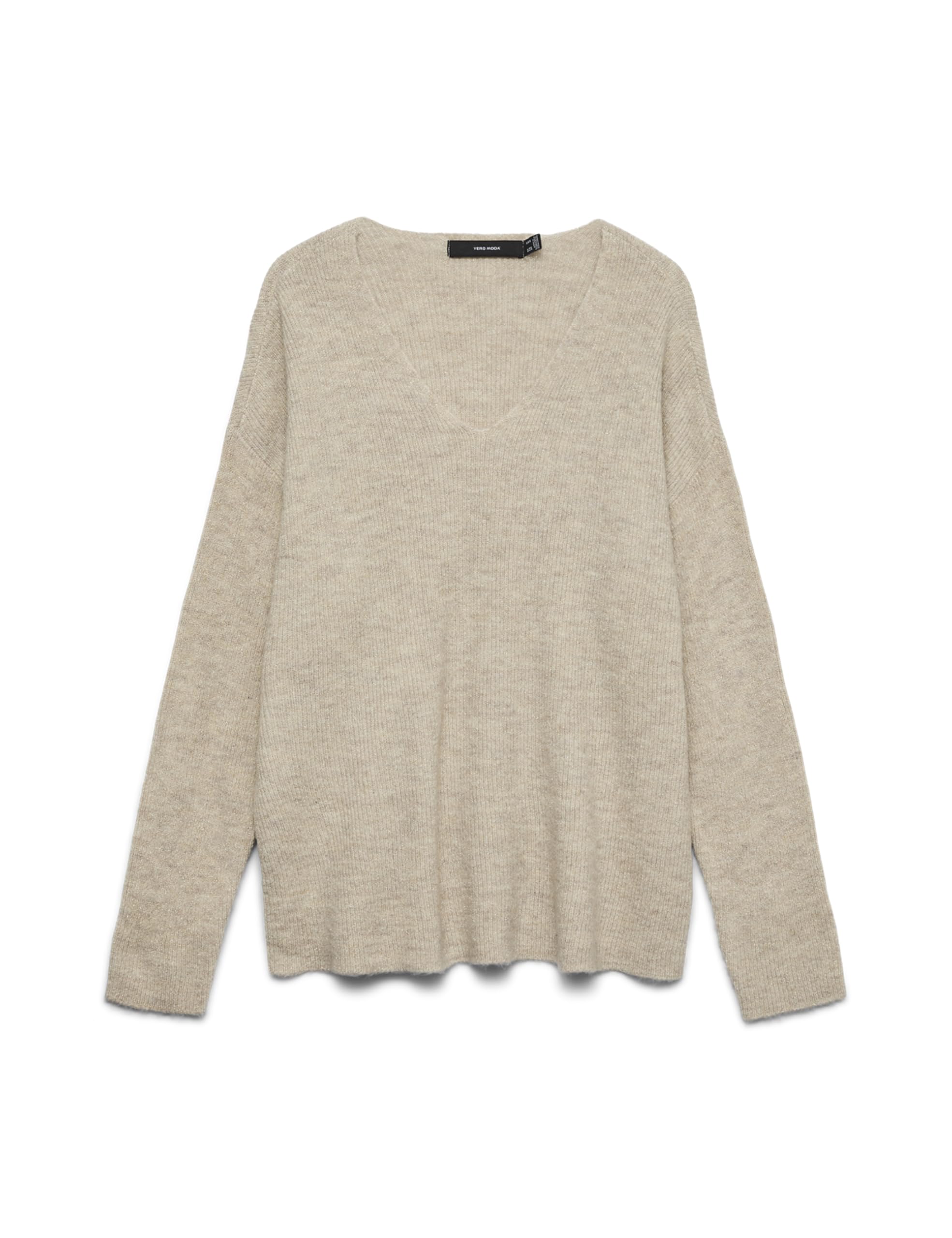 VERO MODA Damen Vmcrewlefileglitter Ls V-Nk Pullov Noos