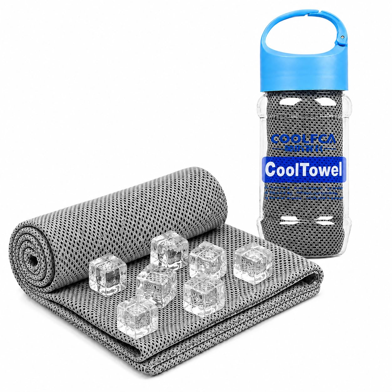 Surcotto Cooling Towel (40"x12"), Grey Cooling Towels for Neck