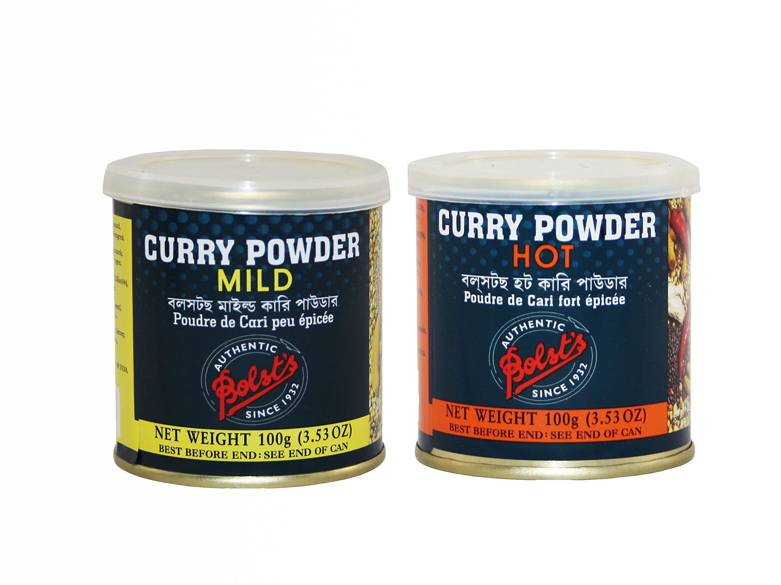 Bolst's Curry Powder Bundle Mild and Hot Perfect to Season Your Veggie, Fish, or Meat Curry