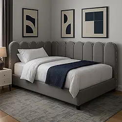 Cabeceira de Cama King 10 Modulos Modelo Nuvem 45x20 cm. (Chumbo)