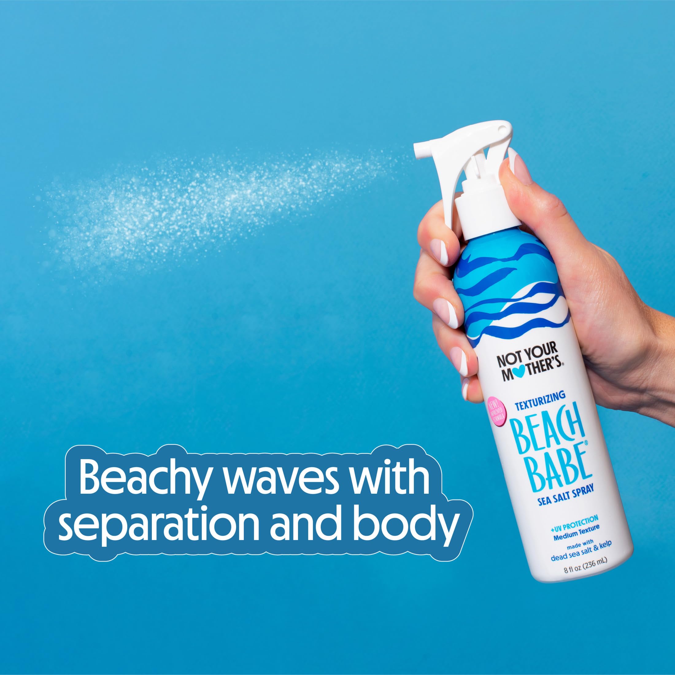Not Your Mother's Playa Babe Sea Salt Spray (3 Stück) – 8 Fl Oz – Texturierendes Spray für trockenes Haar – verleiht dem Haar Textur und Granulat mit einem matten Finish