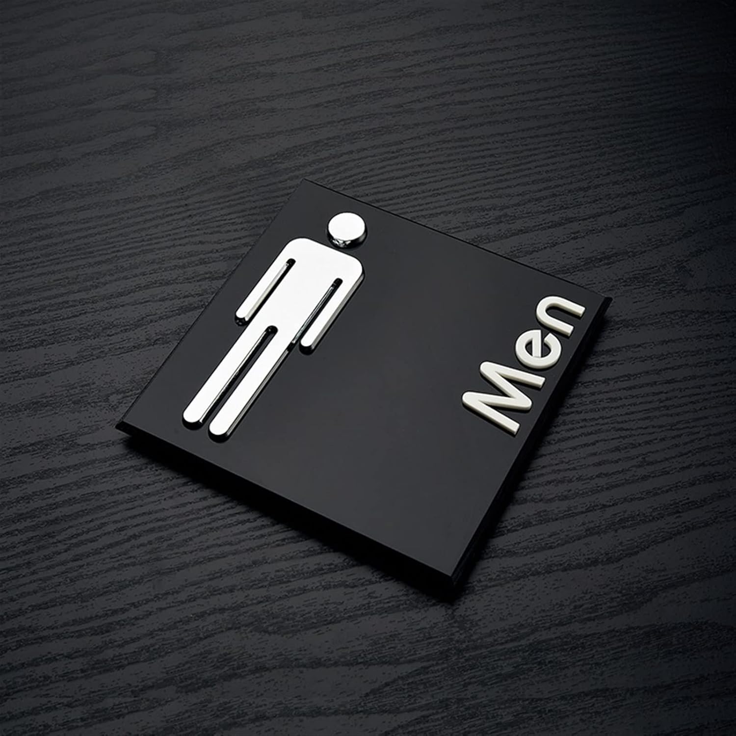 Bathroom Toilet Door Sign, Creative Wall Stickers, Acrylic Toilet Signs, Men Women, House Number, Quick Sign (Men)