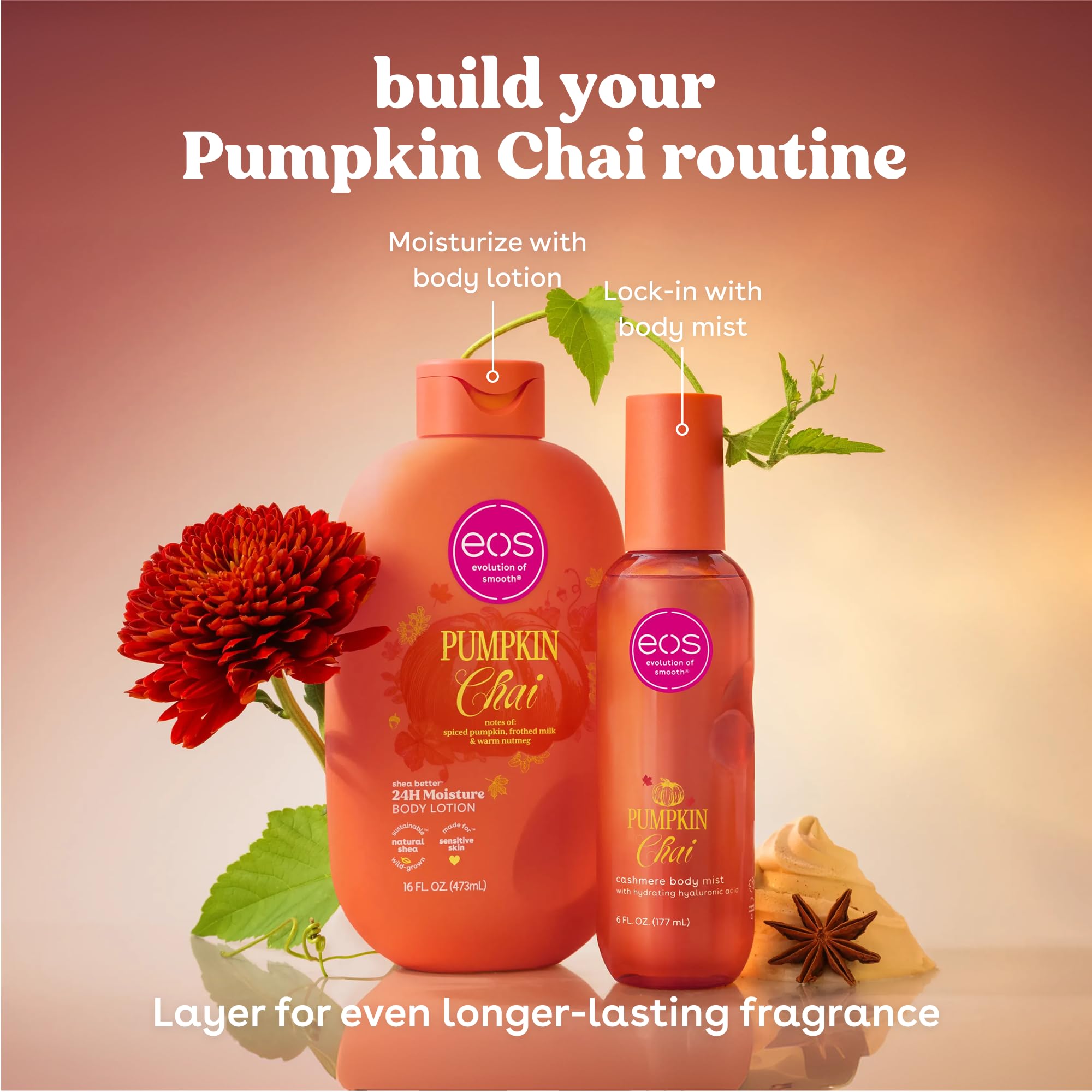 eos Pumpkin Chai Shea Better Body Lotion - 24H Moisture, 16 fl oz view 5