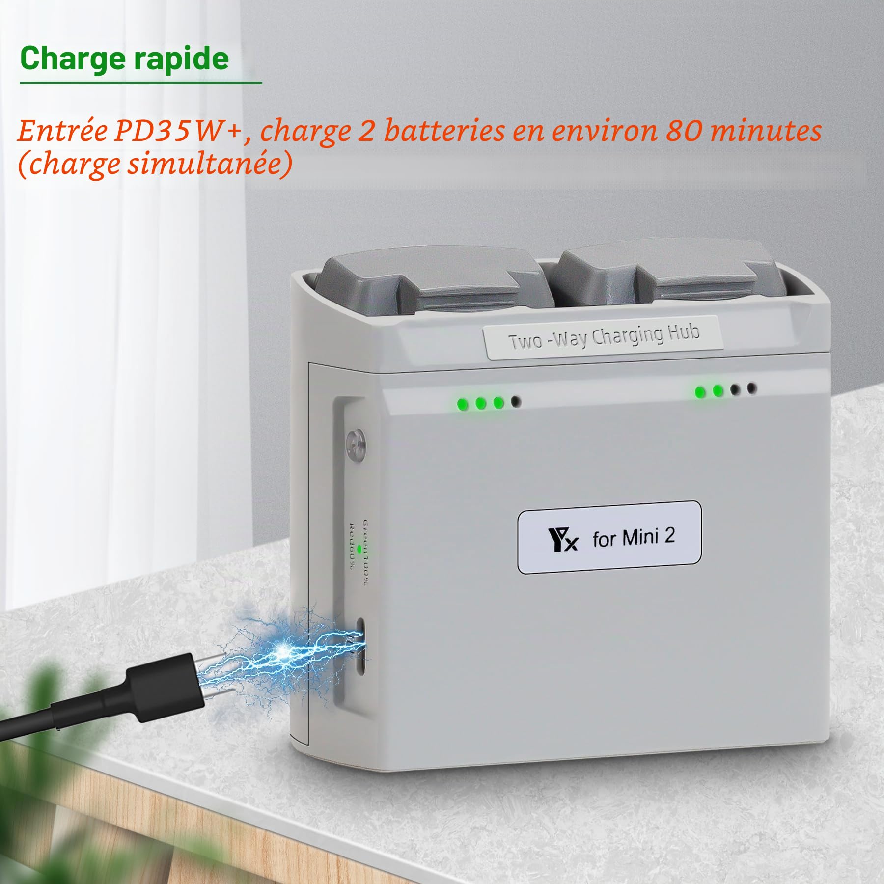 Chargeur de batterie parallèle multifonction 36 W avec charge de stockage pour DJI Mini 4K/2/2 SE, mini drone SE, hub de charge bidirectionnel, accessoires de batteries doubles