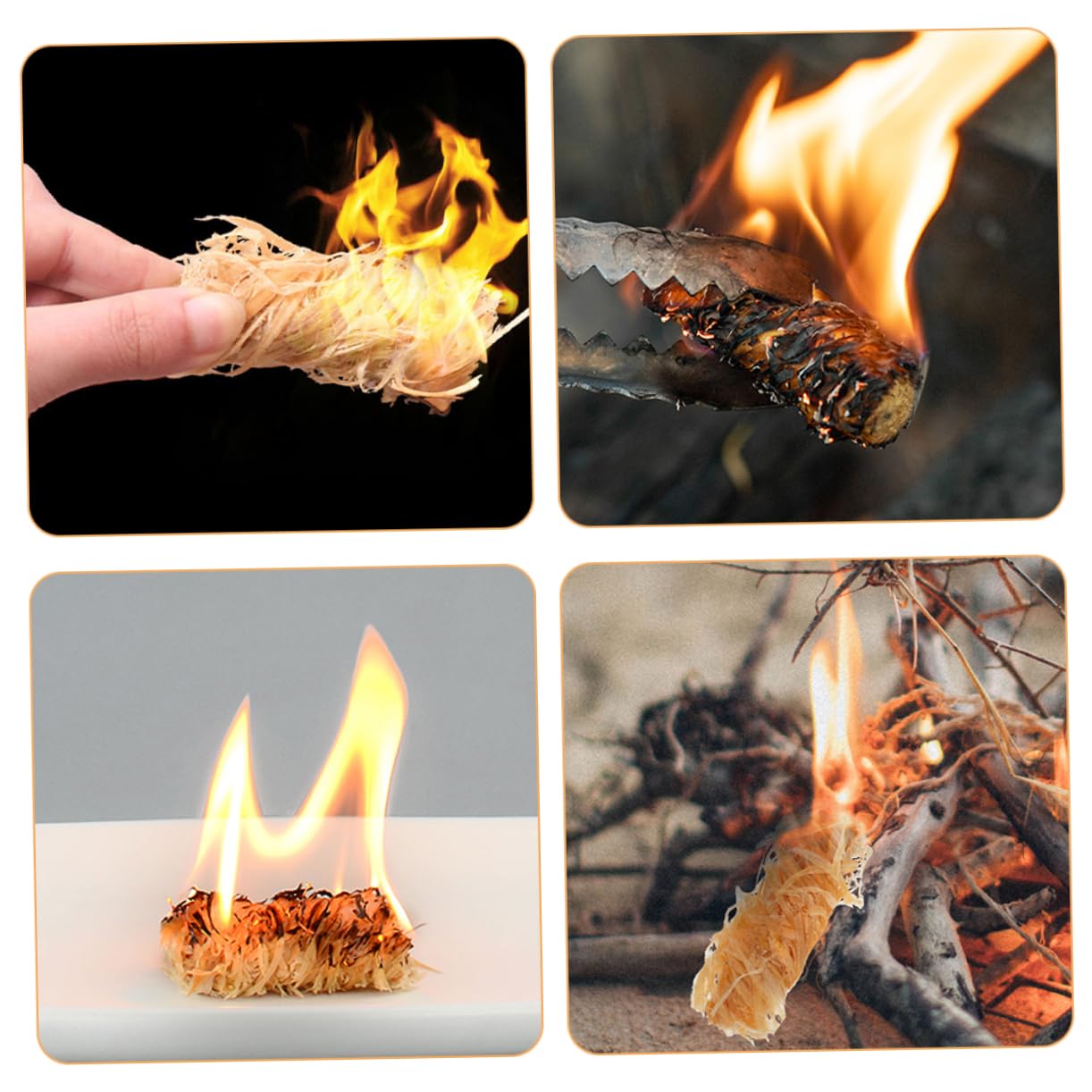 50 Accendifuoco in Legno Naturale Accendifuoco in Legno A Carbonella Infiammabile Rapida per Barbecue Campeggio E Esterni