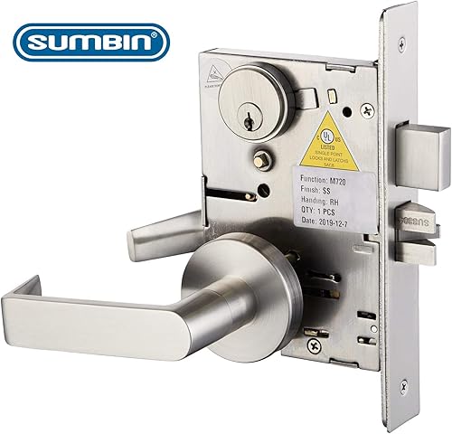 SUMBIN Cerradura comercial de la manija de la puerta de la cerradura de la embutir fijada para la puerta del corredor F13