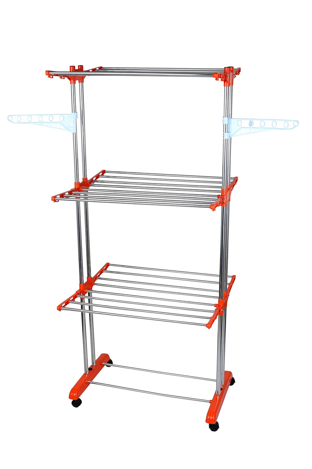 Mega stand Cloth Drying Stand, Stainless Steel 3Tier Foldable Clothes