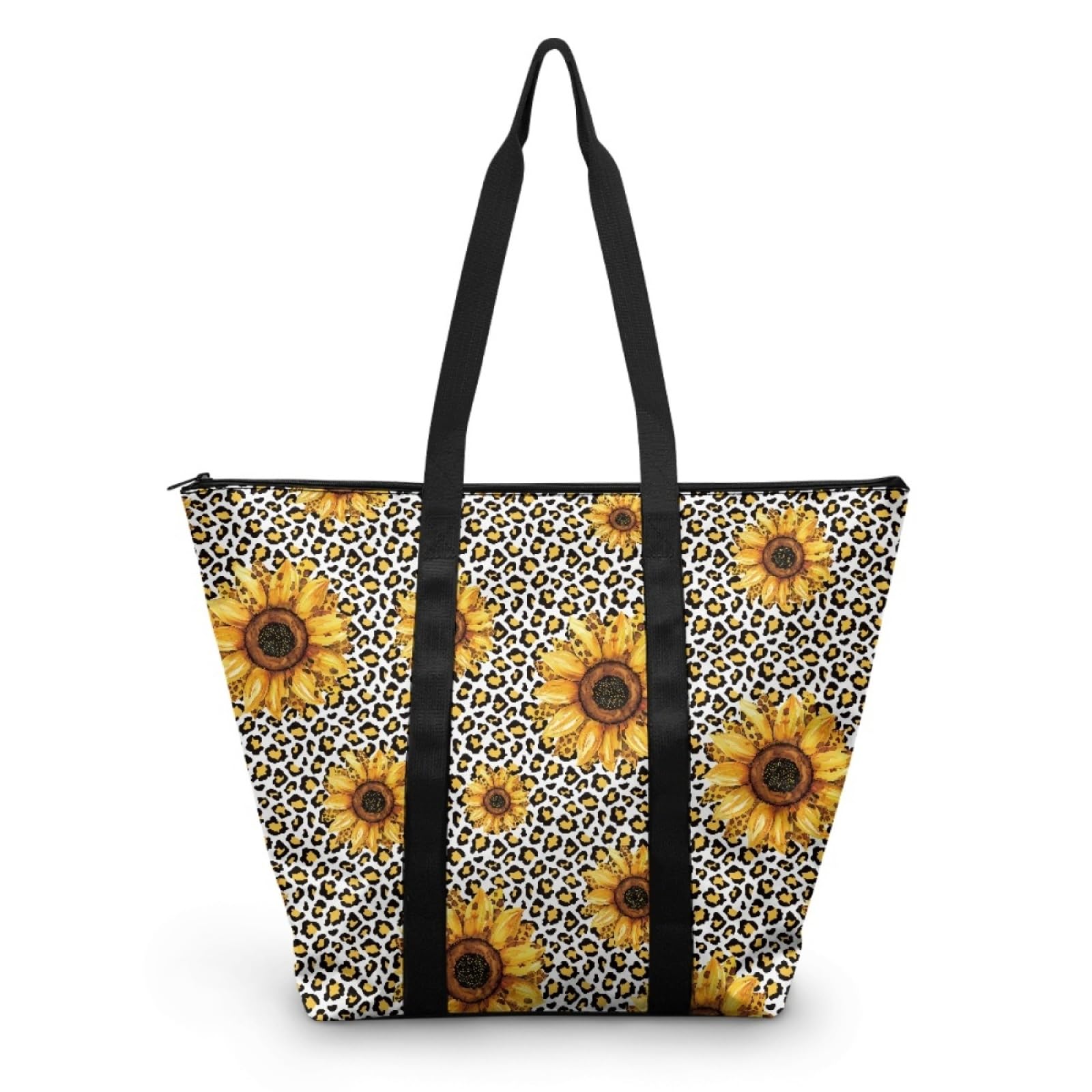Tote Bag Tela Bolsas de Tela Poliéster Bolso de Mano de Mujer Reutilizable Bolsa Compra Plegable Tote Bag Cremallera Bolso Viaje Duradero Totebag