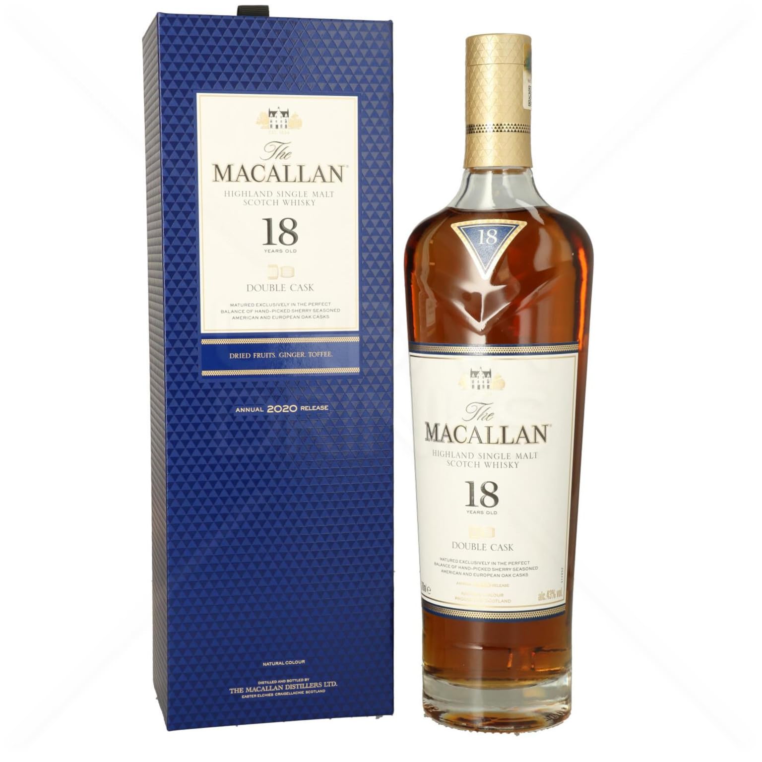 ウイスキー The Macallan18YearsOld 2019RELEASE700ml The Macallan 18 Anos Double Cask Scotch Whisky Escocês 700ml