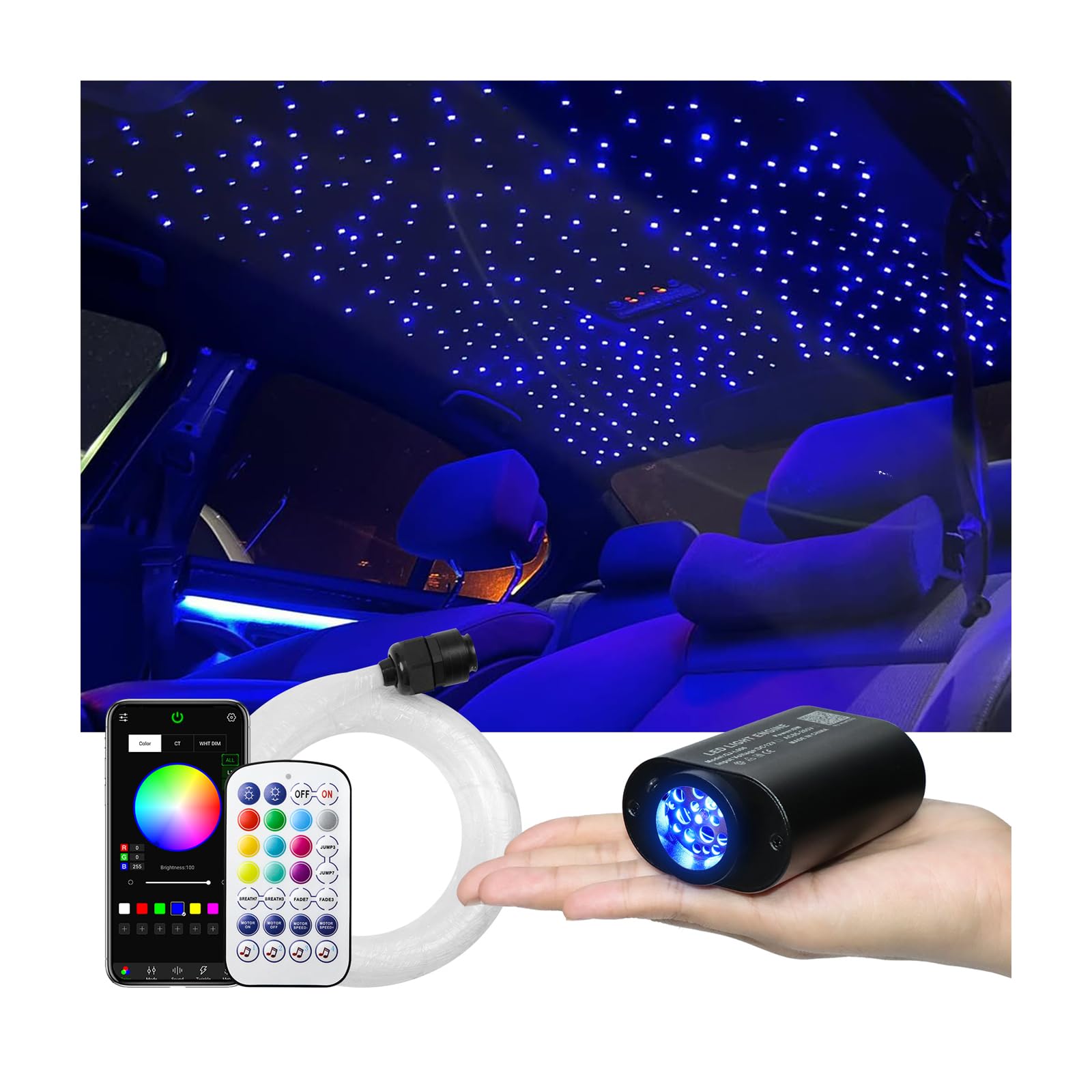 Mini Starlight Headliner Kit 600pcs Fiber Optic Car Lights for Car