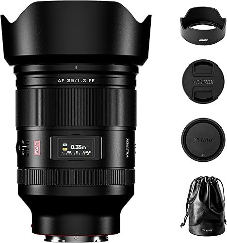 Vista 122 de VILTROX 75mm f/1.2 E Lente para Sony E Mount, Lente PRO 75mm f1.2 de Enfoque Automático de Primera Calidad Compatible para Cámaras sin Espejo Sony E