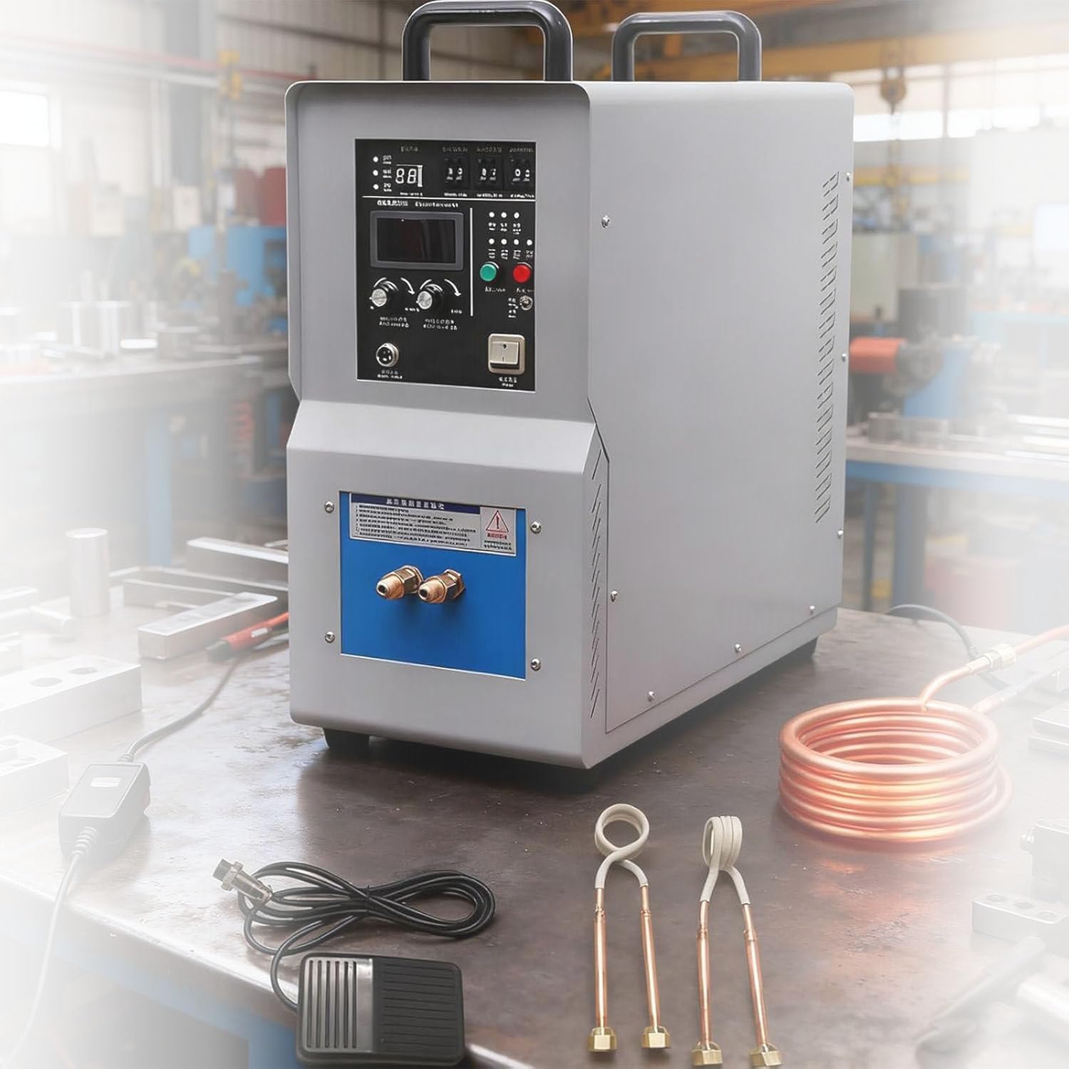 JozyJul 15kW High Frequency Induction Heating Machine - 30-80Hz Metal Melting Furnace for Welding, Quenching, Annealing, and Brazing | Temperature Range: 40℃ to 2000℃