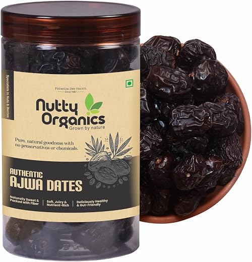 Ajwa Dates 500 Gram – 100% Natural &amp; Fresh Saudi Khajoor | Quality Arabian Dates|Handpicked, Nutritious &amp; Delicious Health...