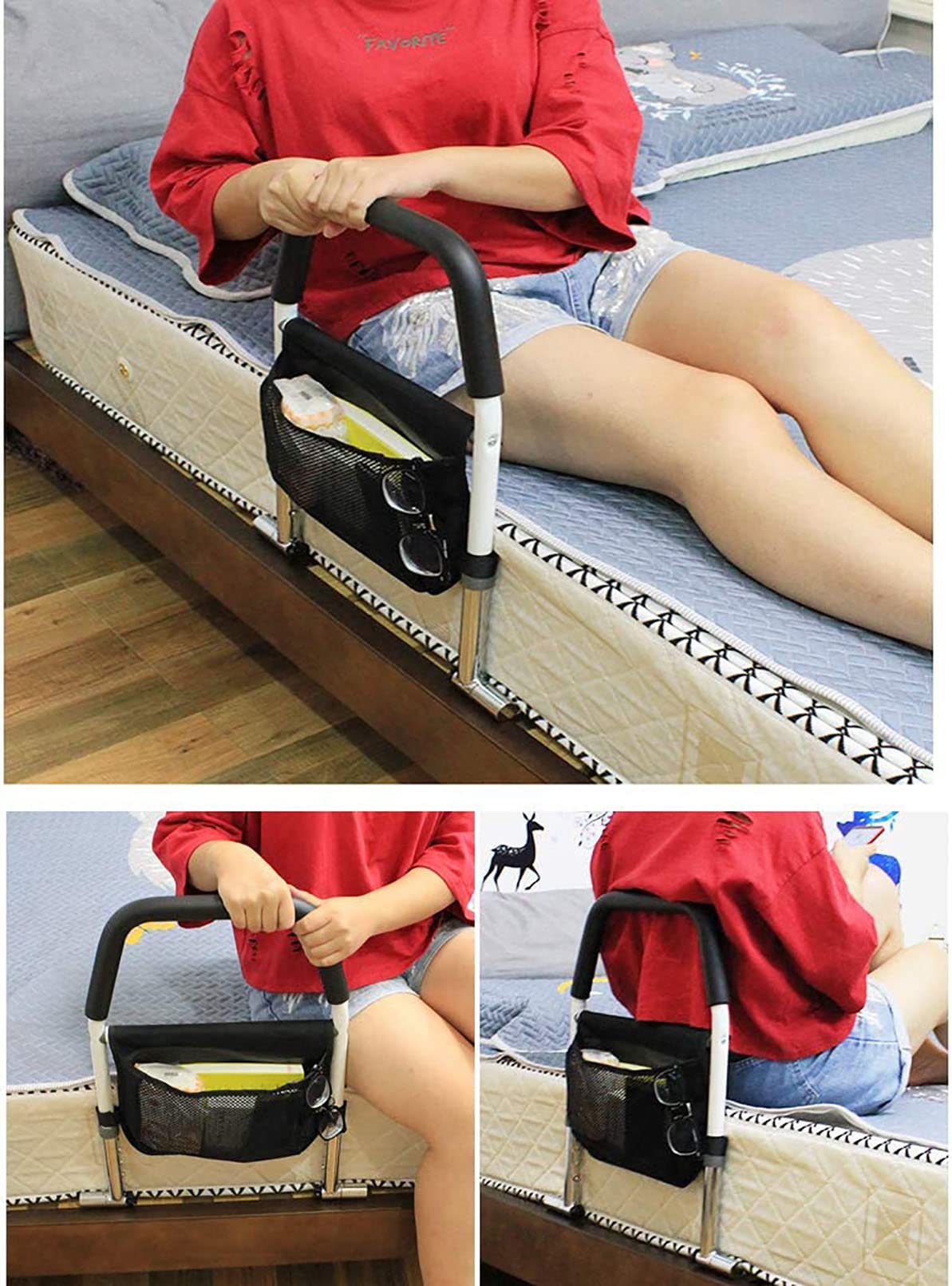 Sponde del letto pieghevoli per anziani, spondine del letto Sicurezza della camera da letto Protezione anticaduta per pazienti anziani in gravidanza per la maggior parte delle dimensioni del letto (