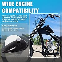 Vista 4 de Depósito de combustible de acero de 4L con tapa, se adapta a bicicletas motorizadas de 49cc 50cc 60cc 66cc 80cc 90cc, kit de reemplazo de tanque
