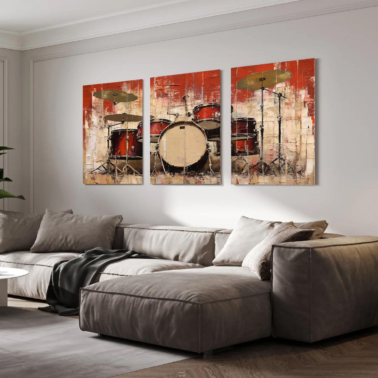 veces musica arte della parete Stampe su tela, Graffiti di street art quadri astratti grandi moderni dipinti della decorazione Parete Ufficio Soggiorno - 60x80cmx3 Enmarcado