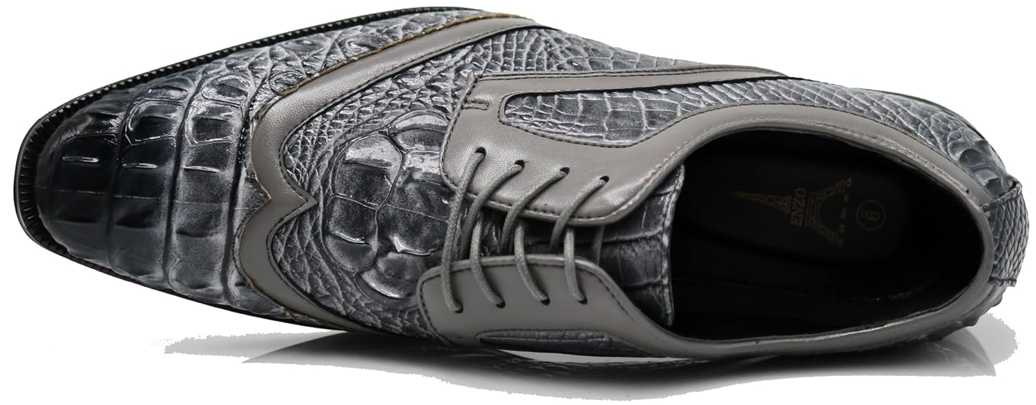 ODN Sapato social masculino Oxford com estampa de crocodilo jacaré em promoção! Veja a oferta e mais achadinhos de Sapatos 6 Hoje é o melhor dia para comprar ODN Sapato social masculino Oxford com estampa de crocodilo jacaré com aquele preço maroto! Promoção! Aproveite a oferta! 6